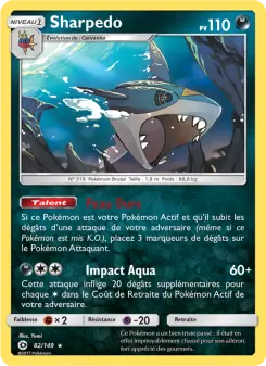 Sharpedo — carte 82 de l’extension Soleil et Lune