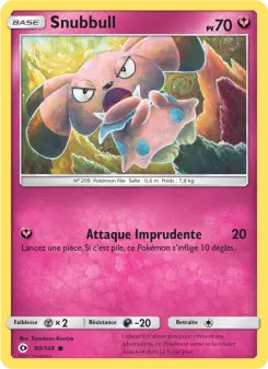 Snubbull — carte 90 de l’extension Soleil et Lune