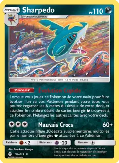 Sharpedo — carte 111 de l’extension Alliance Infaillible