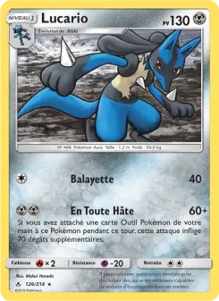 Lucario — carte 126 de l’extension Alliance Infaillible