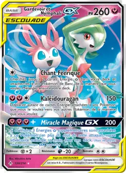 Gardevoir et Nymphali GX — carte 130 de l’extension Alliance Infaillible