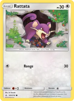 Rattata — carte 143 de l’extension Alliance Infaillible