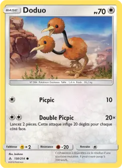 Doduo — carte 150 de l’extension Alliance Infaillible