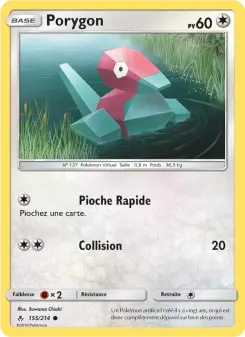 Porygon — carte 155 de l’extension Alliance Infaillible