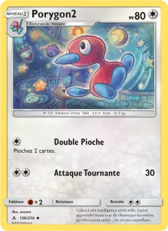 Porygon2 — carte 156 de l’extension Alliance Infaillible