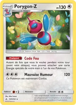 Porygon-Z — carte 157 de l’extension Alliance Infaillible