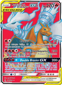 Reshiram et Dracaufeu GX — carte 194 de l’extension Alliance Infaillible