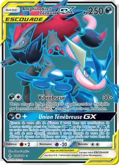 Amphinobi et Zoroark GX — carte 200 de l’extension Alliance Infaillible