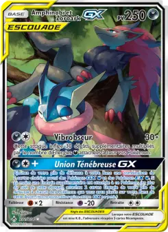 Amphinobi et Zoroark GX — carte 201 de l’extension Alliance Infaillible
