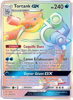 Tortank GX — carte 218 de l’extension Alliance Infaillible