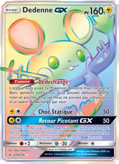 Dedenne GX — carte 219 de l’extension Alliance Infaillible