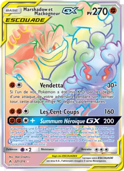 Marshadow et Mackogneur GX — carte 221 de l’extension Alliance Infaillible