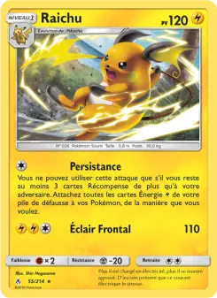 Raichu — carte 55 de l’extension Alliance Infaillible