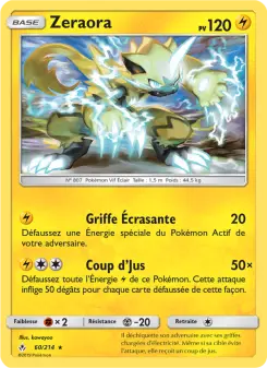 Zeraora — carte 60 de l’extension Alliance Infaillible