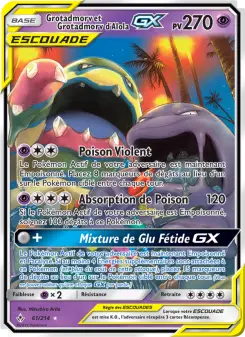 Grotadmorv et Grotadmorv d’Alola GX — carte 61 de l’extension Alliance Infaillible