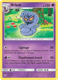 Arbok — carte 63 de l’extension Alliance Infaillible
