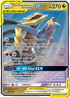 Carchacrok et Giratina GX — carte 146 de l’extension Harmonie des Esprits