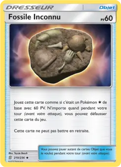 Fossile Inconnu — carte 210 de l’extension Harmonie des Esprits