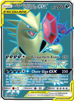 Méga-Ténéfix et Tyranocif GX — carte 225 de l’extension Harmonie des Esprits