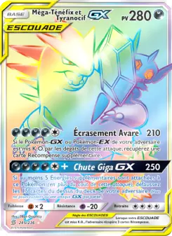 Méga-Ténéfix et Tyranocif GX — carte 245 de l’extension Harmonie des Esprits