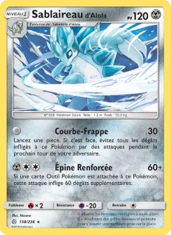 Sablaireau d’Alola — carte 138 de l’extension Éclipse Cosmique