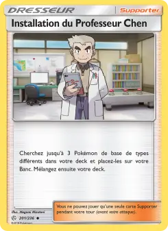Installation du Professeur Chen — carte 201 de l’extension Éclipse Cosmique