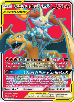 Dracaufeu et Roussil GX — carte 212 de l’extension Éclipse Cosmique