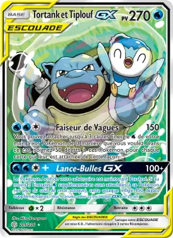 Tortank et Tiplouf GX — carte 215 de l’extension Éclipse Cosmique