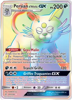 Persian d’Alola GX — carte 257 de l’extension Éclipse Cosmique