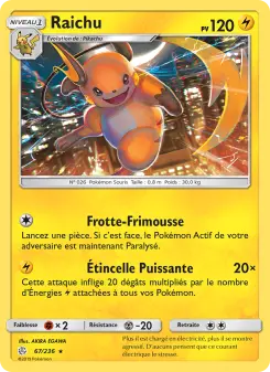 Raichu — carte 67 de l’extension Éclipse Cosmique