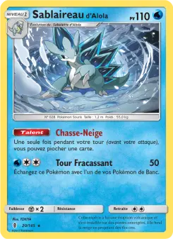Sablaireau d’Alola — carte 20 de l’extension Gardiens Ascendants