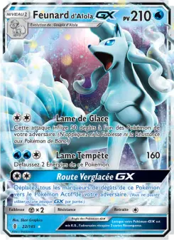 Feunard d’Alola GX — carte 22 de l’extension Gardiens Ascendants