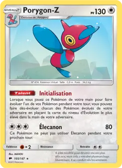 Porygon-Z — carte 105 de l’extension Ombres Ardentes