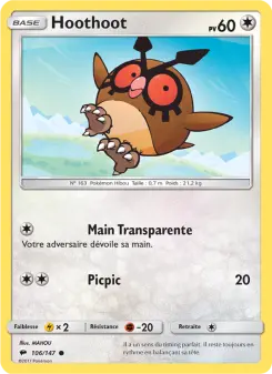 Hoothoot — carte 106 de l’extension Ombres Ardentes