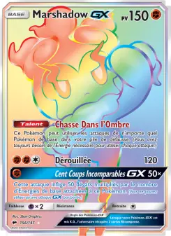 Marshadow GX — carte 156 de l’extension Ombres Ardentes
