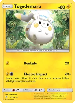 Togedemaru — carte 47 de l’extension Ombres Ardentes