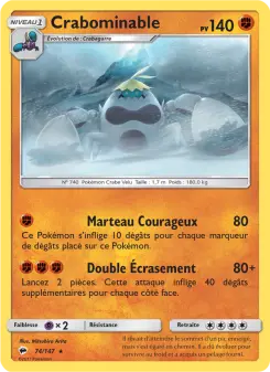 Crabominable — carte 74 de l’extension Ombres Ardentes