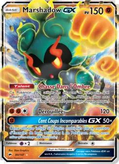 Marshadow GX — carte 80 de l’extension Ombres Ardentes