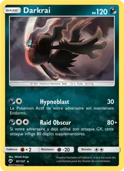 Darkrai — carte 87 de l’extension Ombres Ardentes