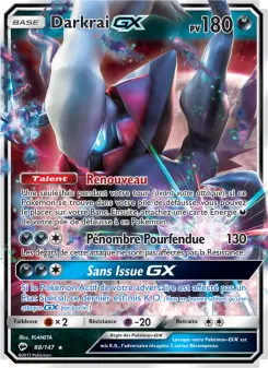 Darkrai GX — carte 88 de l’extension Ombres Ardentes