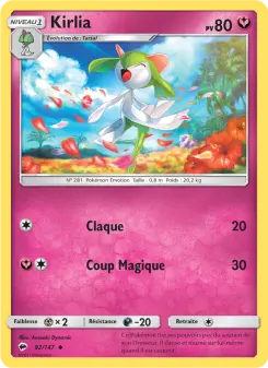 Kirlia — carte 92 de l’extension Ombres Ardentes