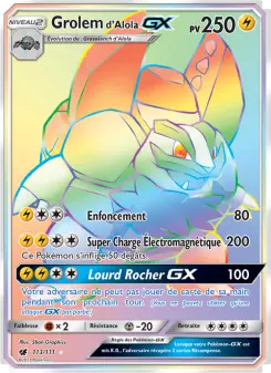Grolem d’Alola GX — carte 113 de l’extension Invasion Carmin