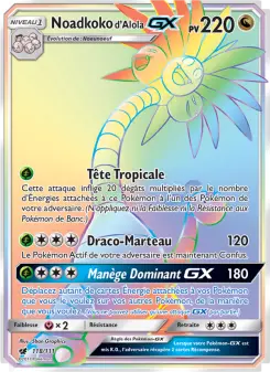 Noadkoko d’Alola GX — carte 118 de l’extension Invasion Carmin