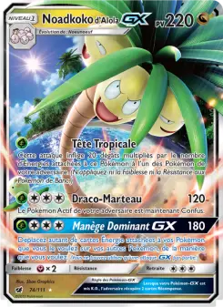 Noadkoko d’Alola GX — carte 74 de l’extension Invasion Carmin