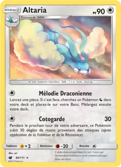 Altaria — carte 80 de l’extension Invasion Carmin