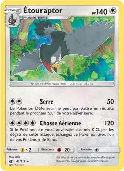 Étouraptor — carte 83 de l’extension Invasion Carmin