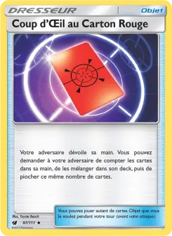 Coup d’Œil au Carton Rouge — carte 97 de l’extension Invasion Carmin