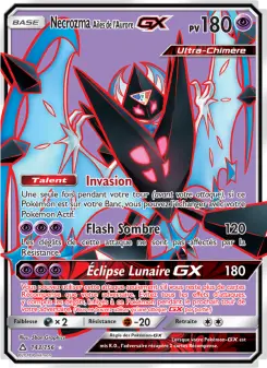 Necrozma Ailes de l’Aurore GX — carte 143 de l’extension Ultra-Prisme
