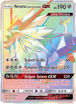 Necrozma Crinière du Couchant GX — carte 163 de l’extension Ultra-Prisme