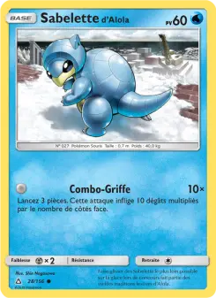 Sabelette d’Alola — carte 28 de l’extension Ultra-Prisme